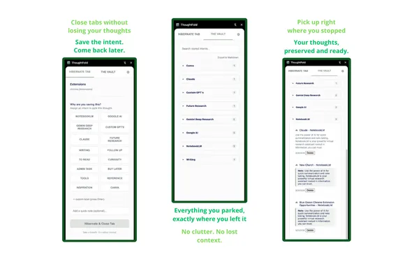 ThoughtFold Intent Panels